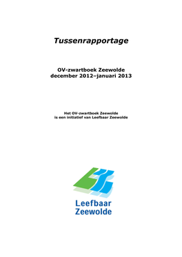 Tussenrapportage