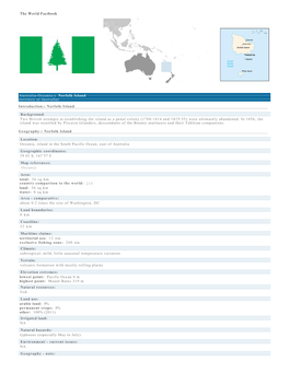 The World Factbook Australia-Oceania :: Norfolk Island