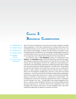Biological Classification Chapter 2