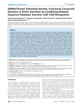 Detecting Remote, Functional Conserved Domains in Entire Genomes by Combining Relaxed Sequence-Database Searches with Fold Recognition