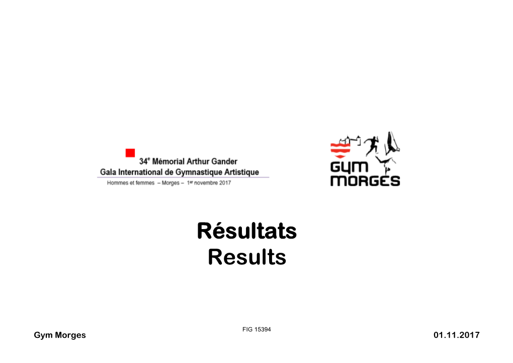 Résultats Results