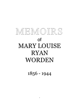 Mary Louise Ryan Worden