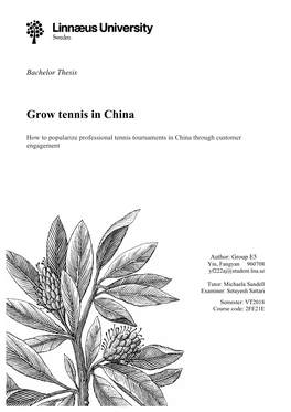 Grow Tennis in China