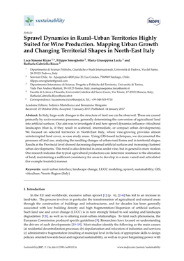 Sprawl Dynamics in Rural–Urban Territories Highly Suited for Wine Production. Mapping Urban Growth and Changing Territorial Shapes in North-East Italy