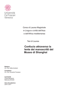 Confucio Attraverso La Lente Dei Manoscritti Del Museo Di Shanghai