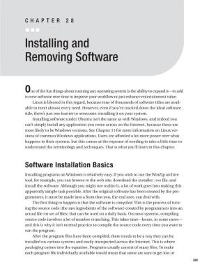 Installing and Removing Software