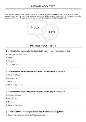 Python Mock Test