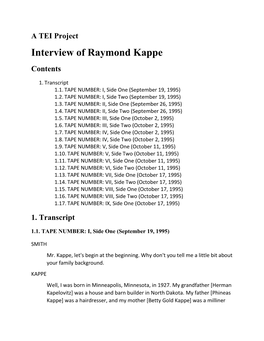 Oral History with Ray Kappe