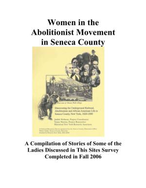 Women in the Abolitionism Movement in Seneca