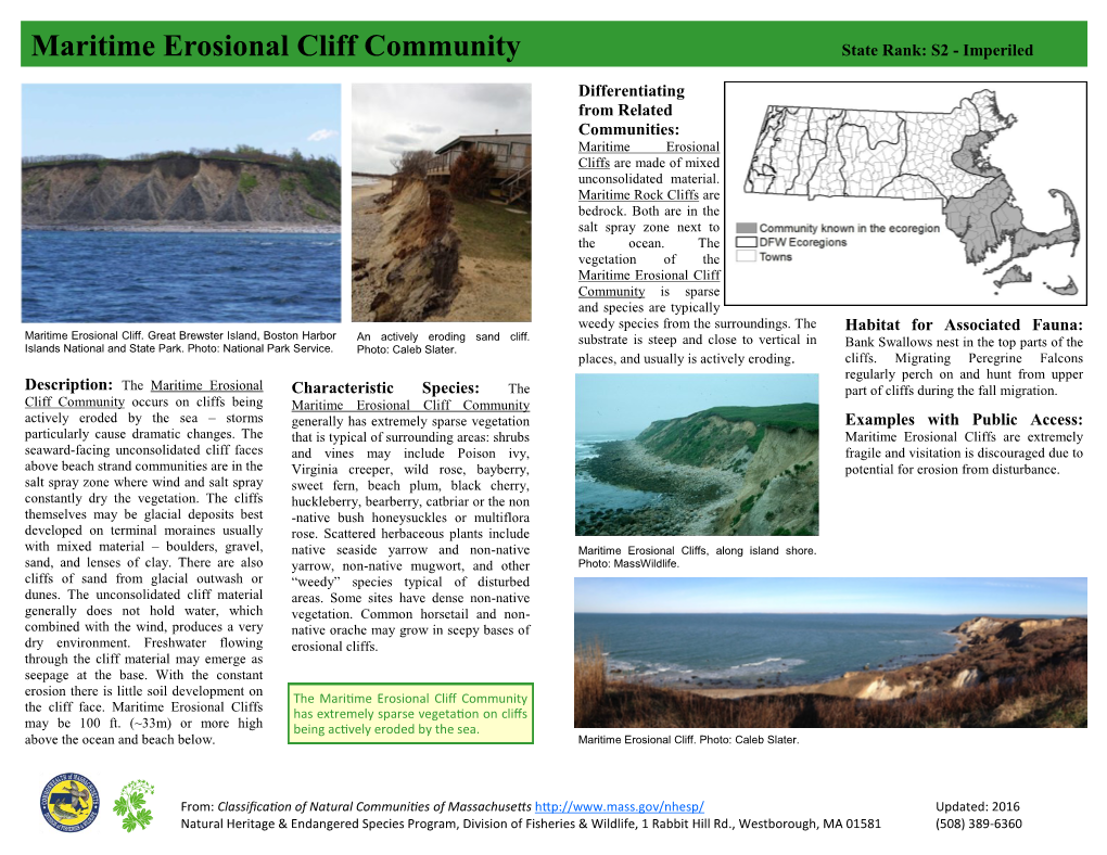 Mmunity Maritime Erosional Cliff Community
