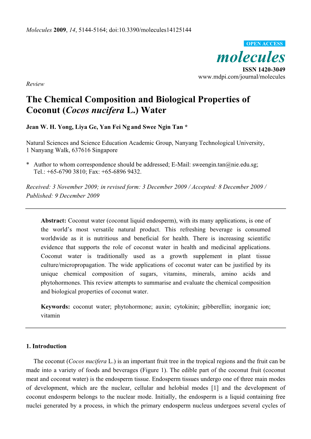 Cytokinins / Coconut Water