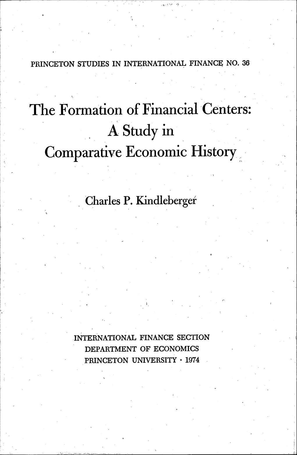 A Study in Comparative Economic History