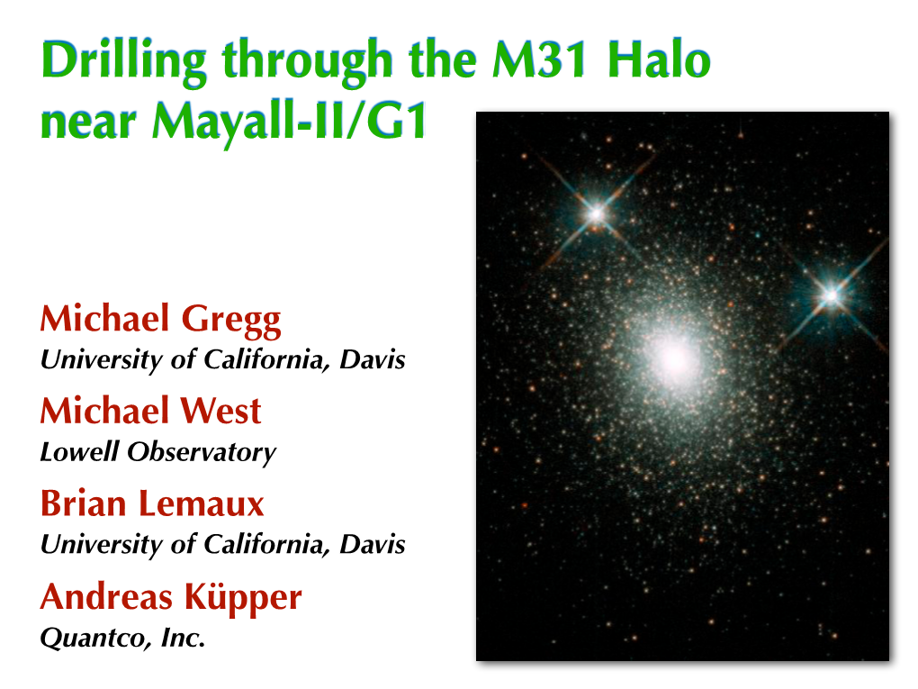 Drilling Through the M31 Halo Near Mayall-II/G1