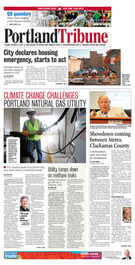 Climate Change Challenges Portland Natural Gas Utility