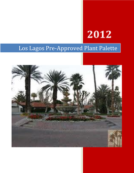 Los Lagos Pre-Approved Plant Palette