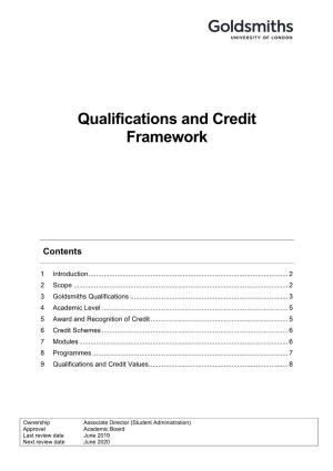 Qualifications and Credit Framework (PDF)