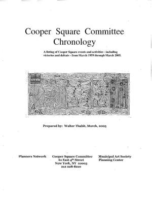 Cooper Square Committee Chrono
