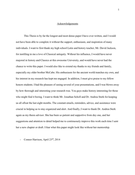 1 Acknowledgements This Thesis Is by Far the Longest and Most Dense Paper I Have Ever Written, and I Would Not Have Been Able To