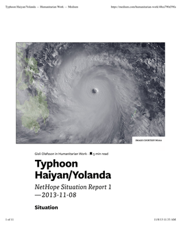 Typhoon Haiyan/Yolanda — Humanitarian Work — Medium