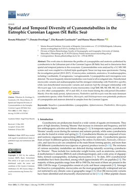 Spatial and Temporal Diversity of Cyanometabolites in the Eutrophic Curonian Lagoon (SE Baltic Sea)