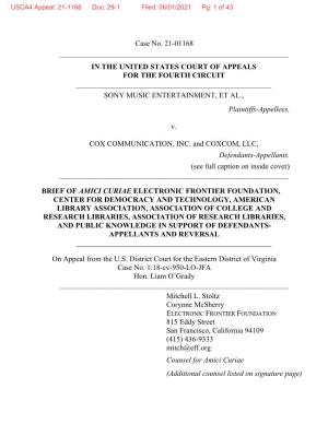 Samuelson Clinic Files Amicus Brief in Sony V. Cox