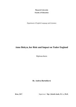 Anne Boleyn, Her Role and Impact on Tudor England