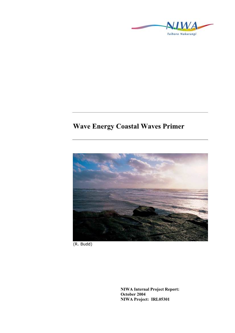 Wave Energy Coastal Waves Primer
