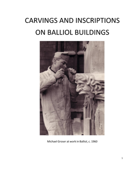 Carvings and Inscriptions on Balliol Buildings