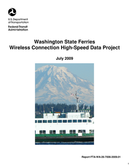 Washington State Ferries Wireless Connection High-Speed Data Project