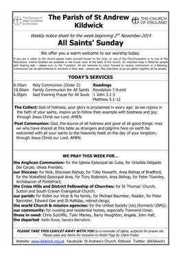 Saints' Sunday