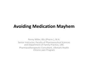 Avoiding Medication Mayhem