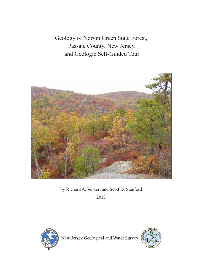 Geology of Norvin Green State Forest, Passiac County, New Jersey, And