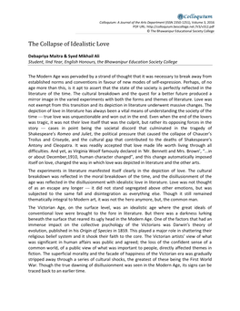 The Collapse of Idealistic Love