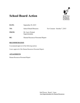 School Board Action