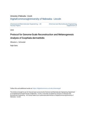Protocol for Genome-Scale Reconstruction and Melanogenesis Analysis of Exophiala Dermatitidis