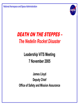 The Nedelin Rocket Disaster