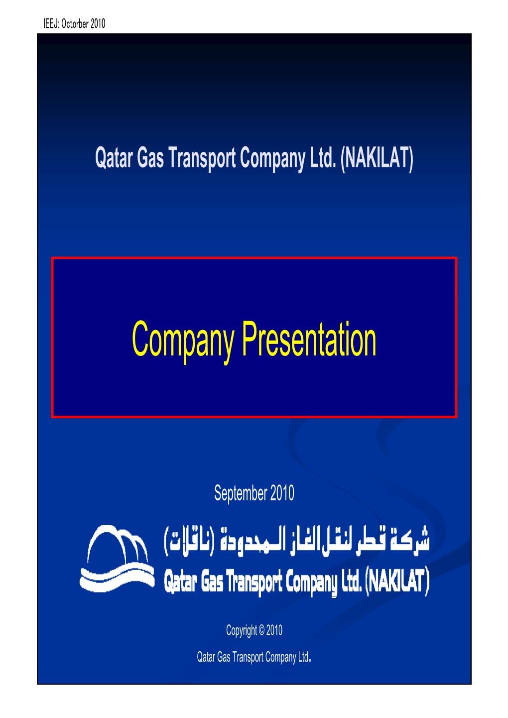 Qatari Gas Transport Company Ltd. (NAKILAT)