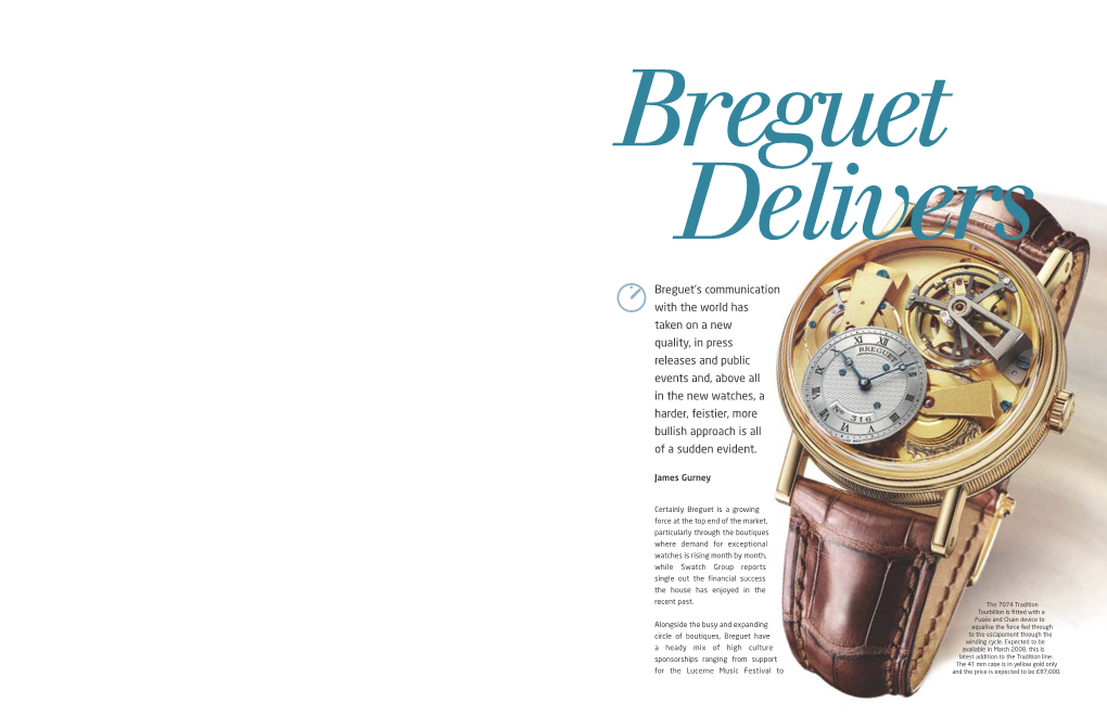 2 Breguet's Communication with the World Has Taken on a New Quality, In