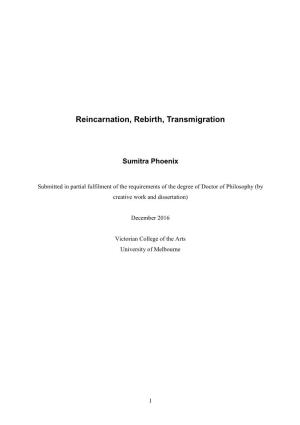 Reincarnation, Rebirth, Transmigration