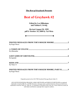 Best of Greyhawk #2