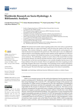 Worldwide Research on Socio-Hydrology: a Bibliometric Analysis
