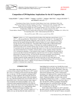 Composition of 298 Baptistina: Implications for the K/T Impactor Link