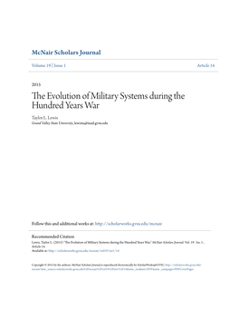 The Evolution of Military Systems During the Hundred Years War
