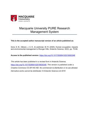 Macquarie University PURE Research Management System