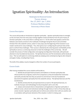 Ignatian Spirituality: an Introduction