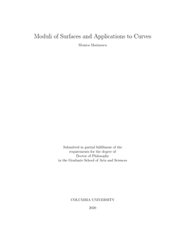 Moduli of Surfaces and Applications to Curves