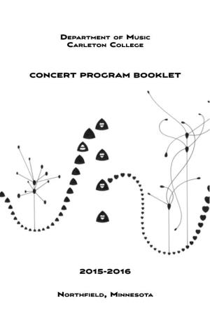 Concert Program Booklet 2015-2016