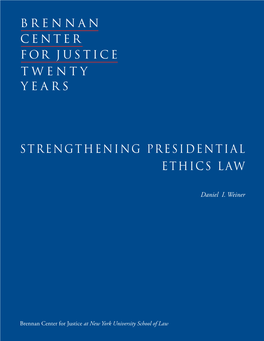 Strengthening Presidential Ethics Law