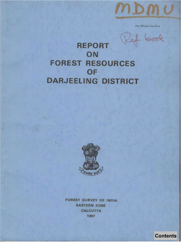 On Forest Resources of Darjeeling District