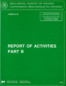 Report of Activities Part B